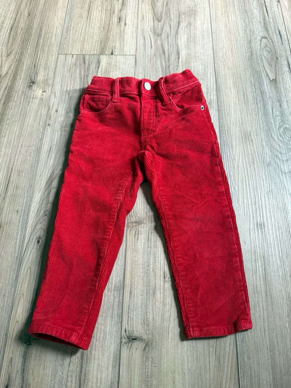 GAP Bright Red Corduroy Kids Pants Size 3